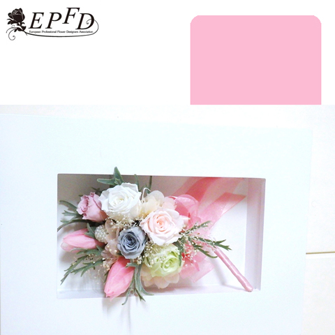 プリザーブドフラワー　ホワイトウォールアート