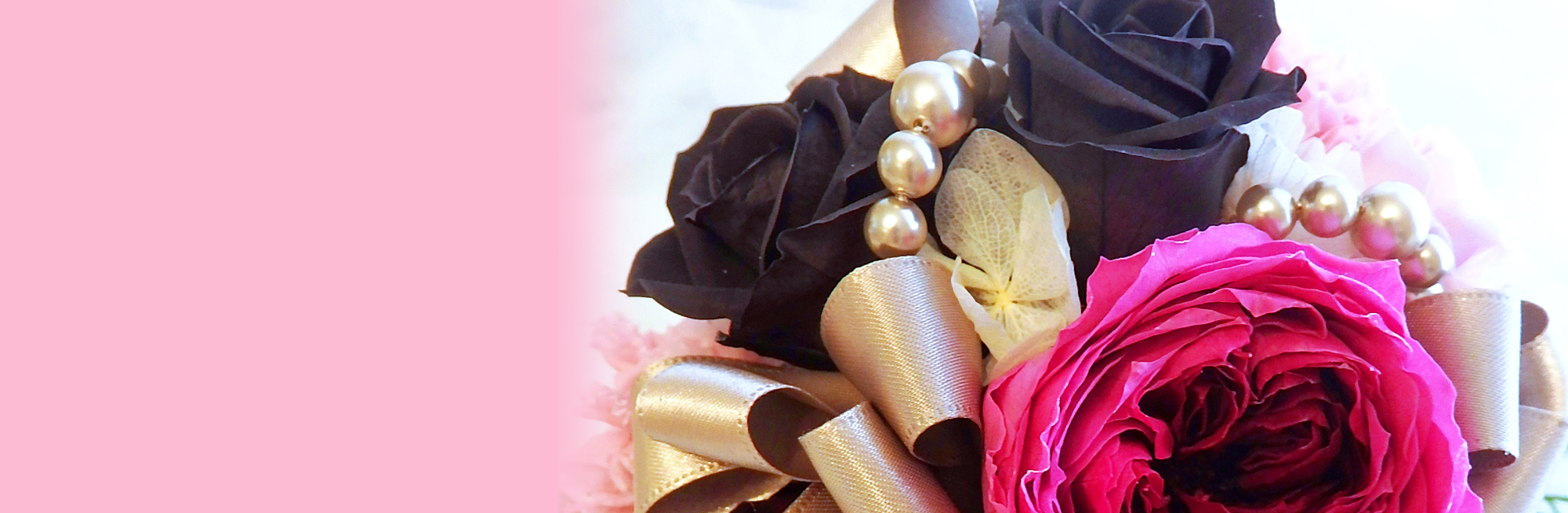 プリザーブドフラワー　ハーフラウンド