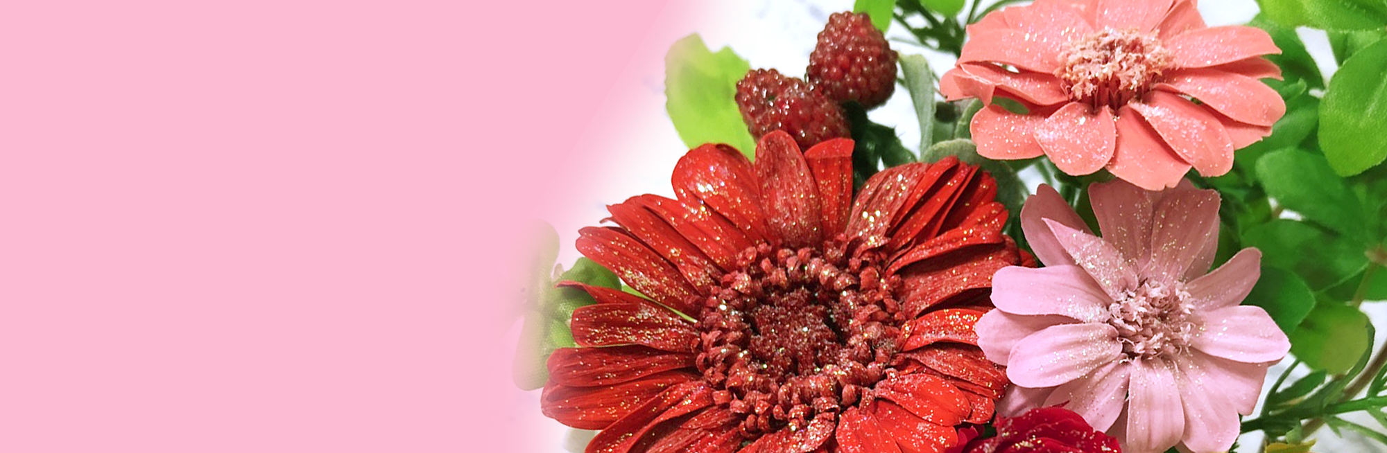 プリザーブドフラワー　ケーキプランター クリアBOX付