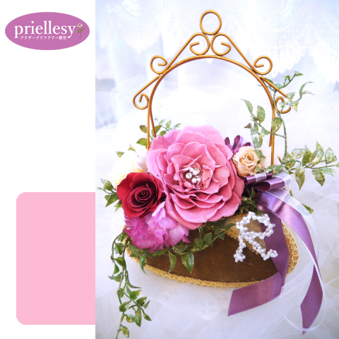 プリザーブドフラワー　ジュエルメリアバッグ