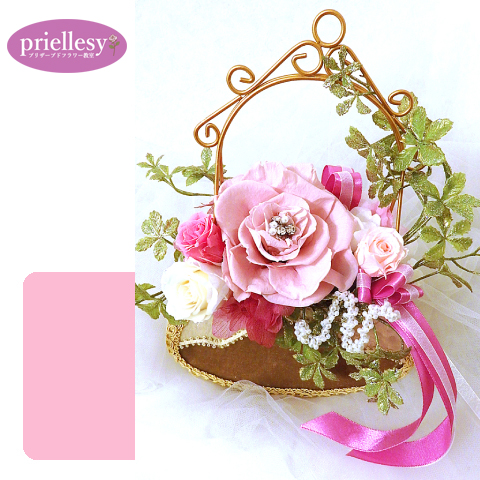 プリザーブドフラワー　ジュエルメリアバッグ