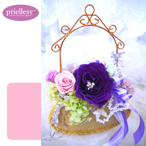 プリザーブドフラワー　ジュエルメリアバッグ