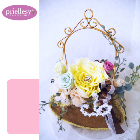 プリザーブドフラワー　ジュエルメリアバッグ