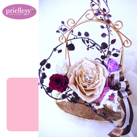 プリザーブドフラワー　ジュエルメリアバッグ