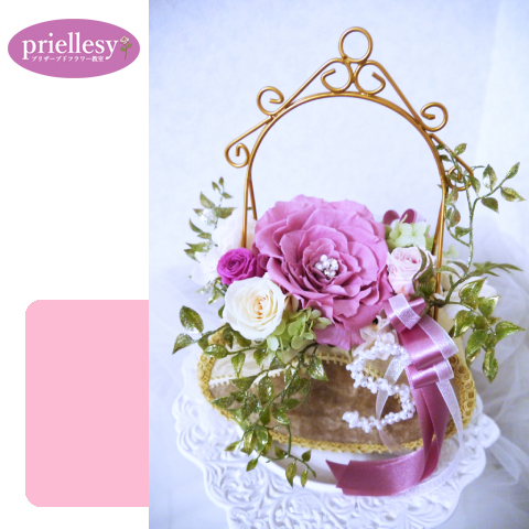 プリザーブドフラワー　ジュエルメリアバッグ