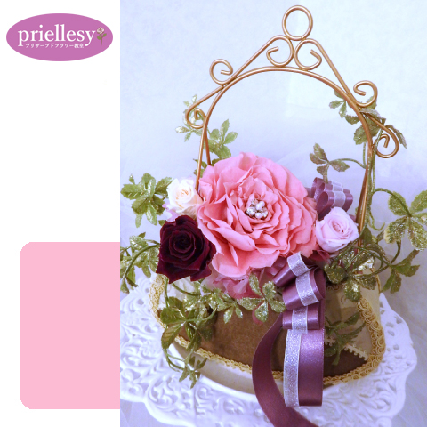 プリザーブドフラワー　ジュエルメリアバッグ