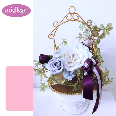 プリザーブドフラワー　ジュエルメリアバッグ