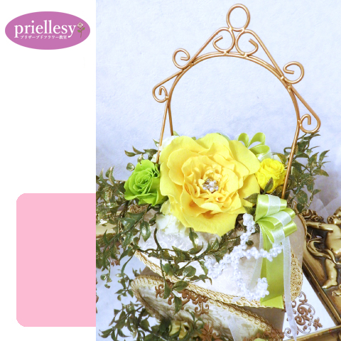 プリザーブドフラワー　ジュエルメリアバッグ