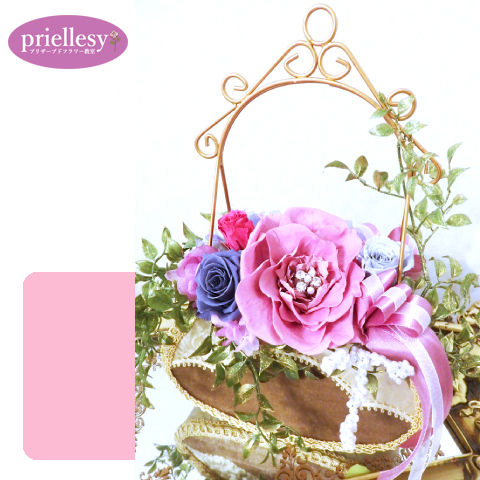 プリザーブドフラワー　ジュエルメリアバッグ