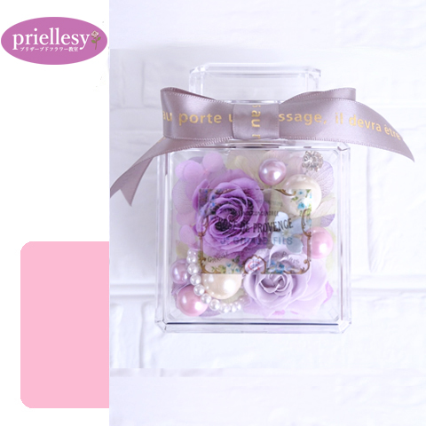 プリザーブドフラワー　香水瓶型アレンジ2個セット