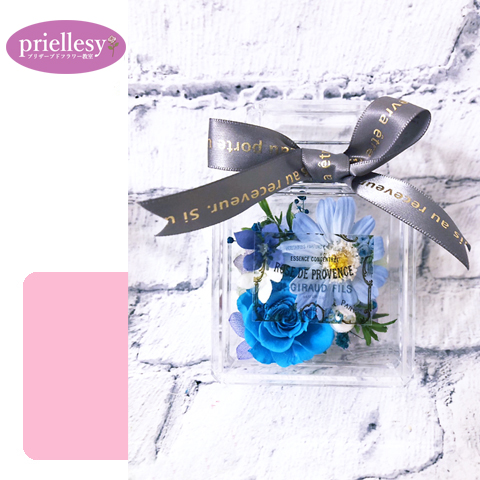 プリザーブドフラワー　香水瓶型アレンジ2個セット