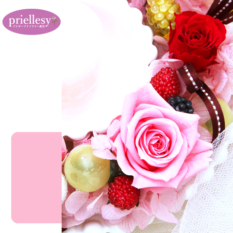 プリザーブドフラワー　キャンドルアレンジ