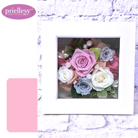 プリザーブドフラワー　スクエアフレーム