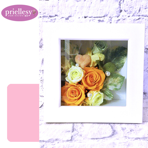 プリザーブドフラワー　スクエアフレーム