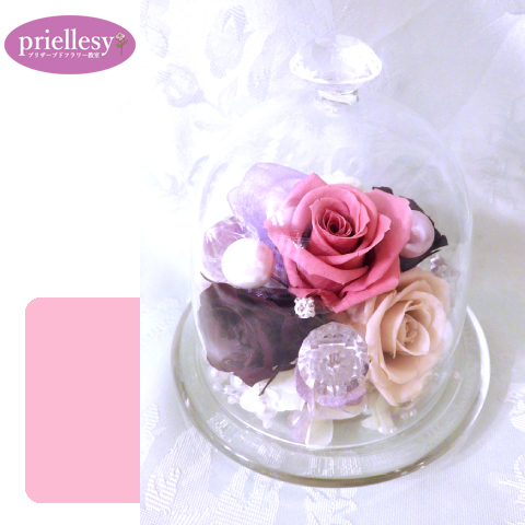 プリザーブドフラワー　カルテットローズドーム