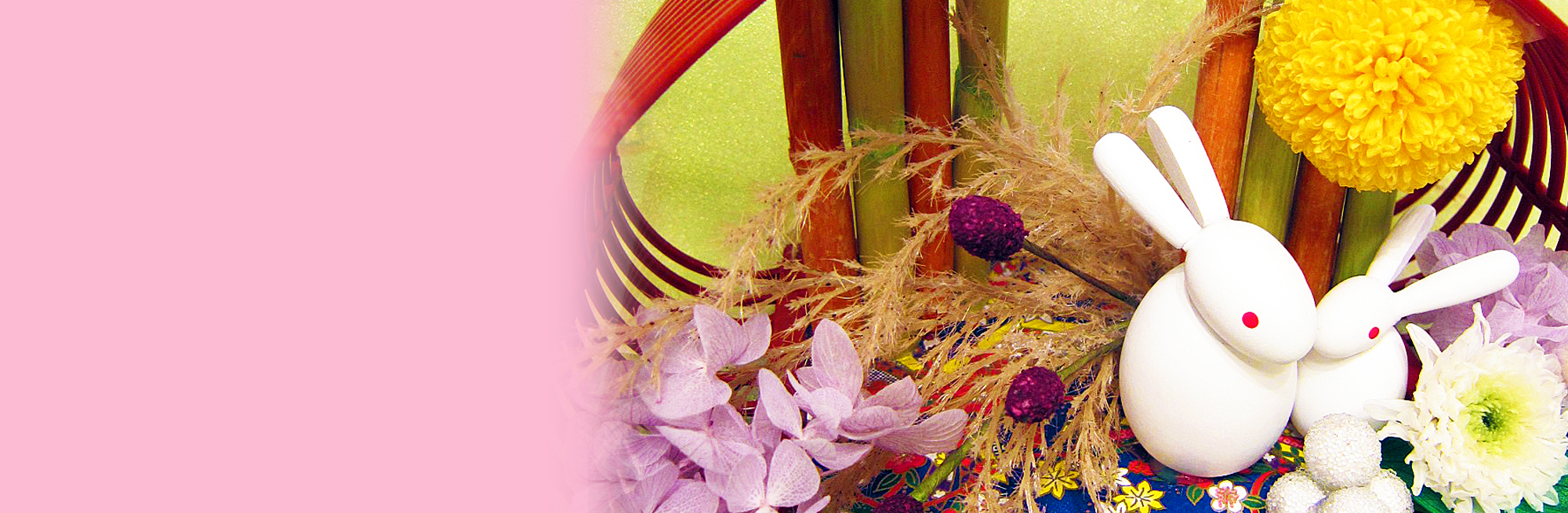 プリザーブドフラワー　お月見アレンジ