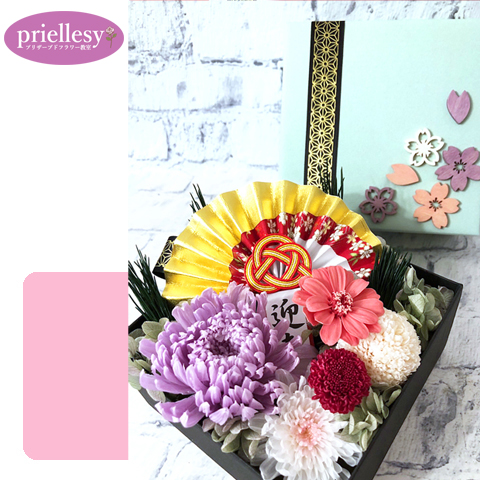 プリザーブドフラワー　和風お重箱