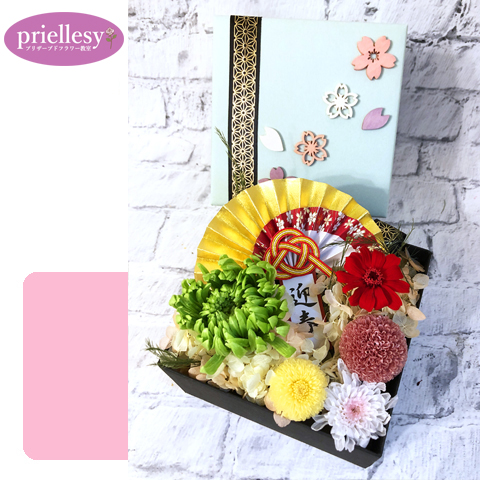 プリザーブドフラワー　和風お重箱