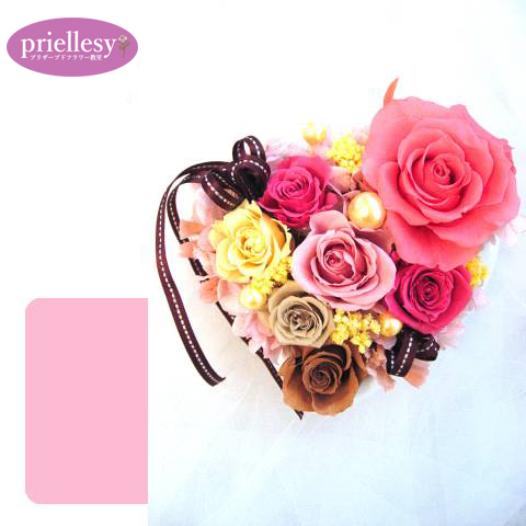 プリザーブドフラワー　ブルーミングハート開花レッスン付