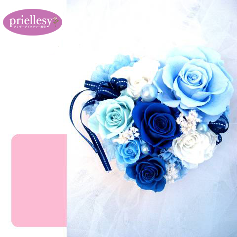 プリザーブドフラワー　ブルーミングハート開花レッスン付