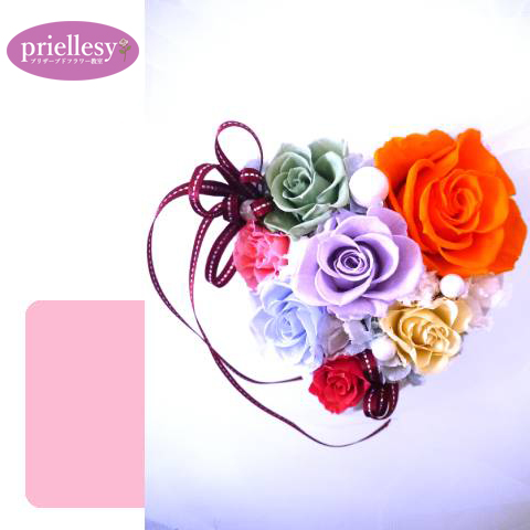 プリザーブドフラワー　ブルーミングハート開花レッスン付