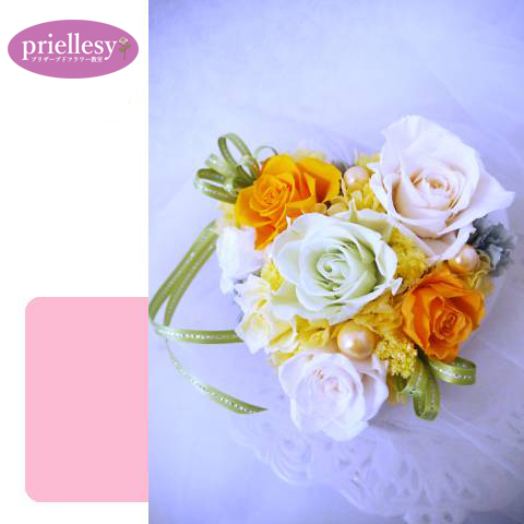 プリザーブドフラワー　ブルーミングハート開花レッスン付